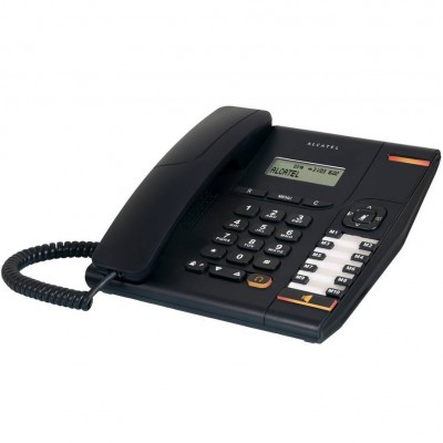 Σταθερό Ψηφιακό Τηλέφωνο Alcatel T580 Μαύρο, με Οθόνη, Ανοιχτή Ακρόαση και Υποδοχή Σύνδεσης Ακουστικού Κεφαλής (RJ9)